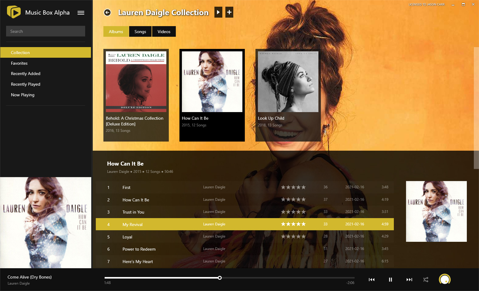 Music Box Alpha - Lauren Daigle Screenshot