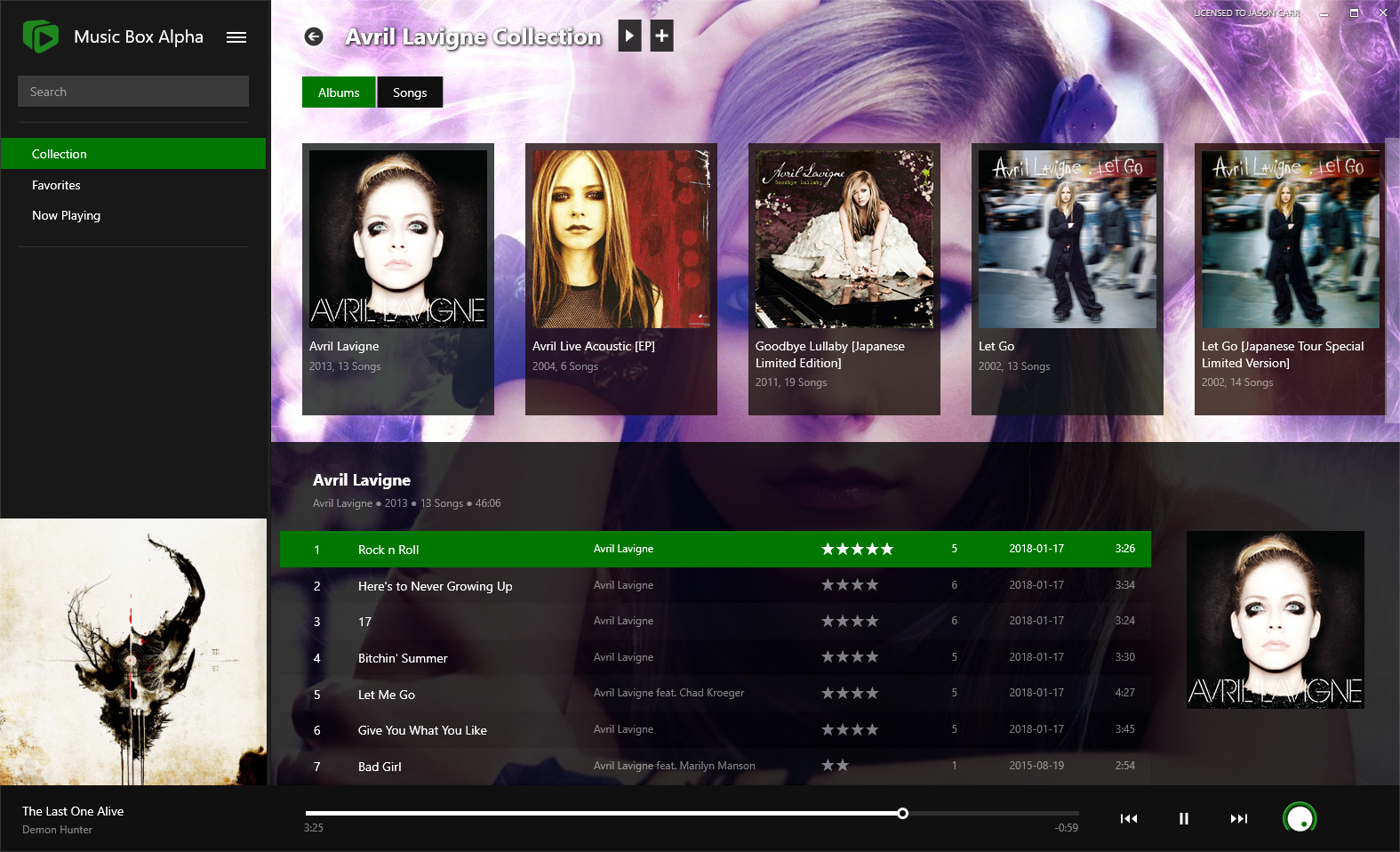 Music Box Alpha - Avril Lavigne Screenshot